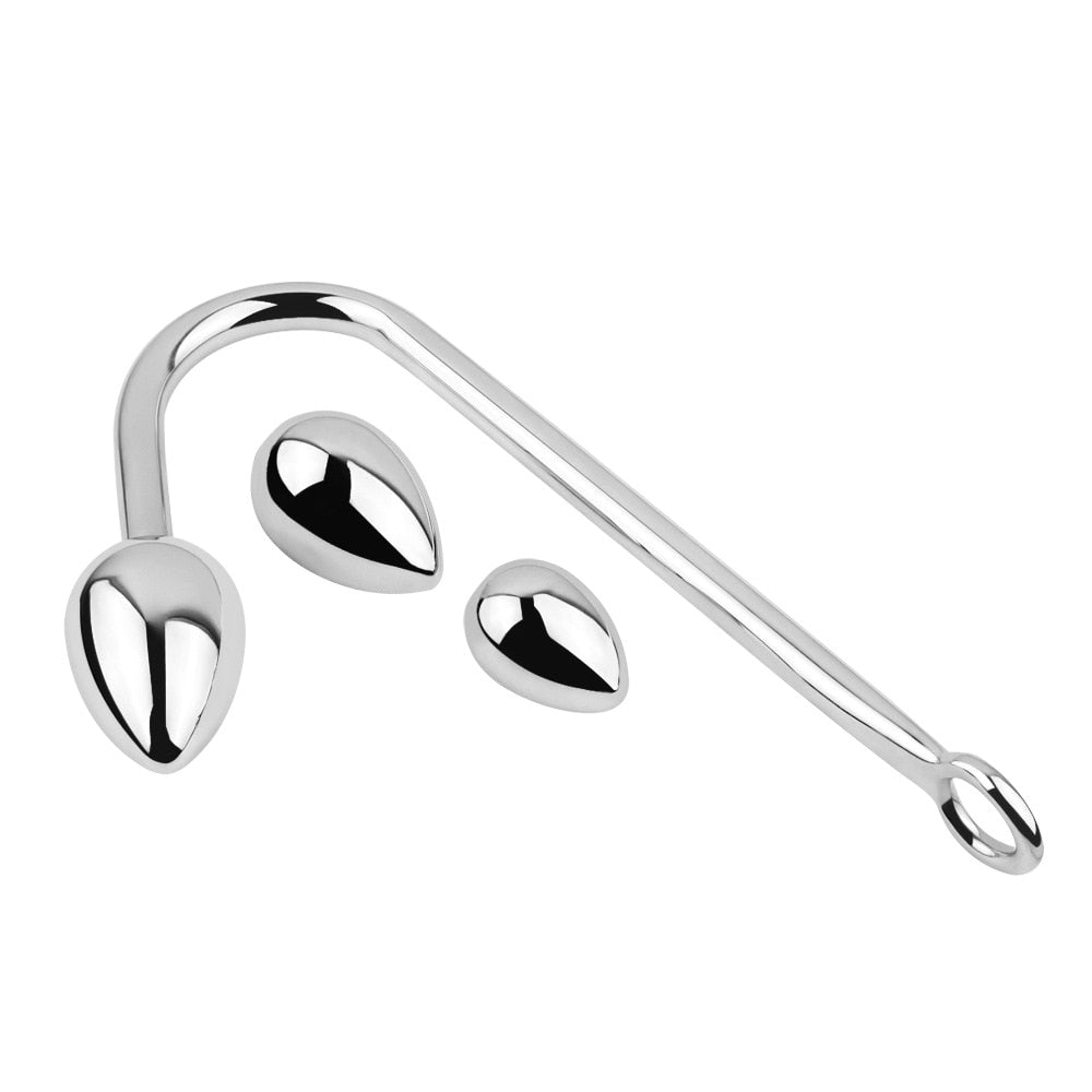 Stainless Steel Anal Hook Small Medium Large Ball Head for Choose Butt Plug dilator Metal Prostate Massager Sex Toy for Male