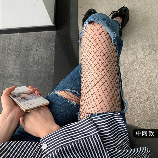 Butterfly Tights Stockings Club Party Fishnet Mesh Pantyhose Anti-Snagging Women Hosiery Calcetines Fish Net Stockings