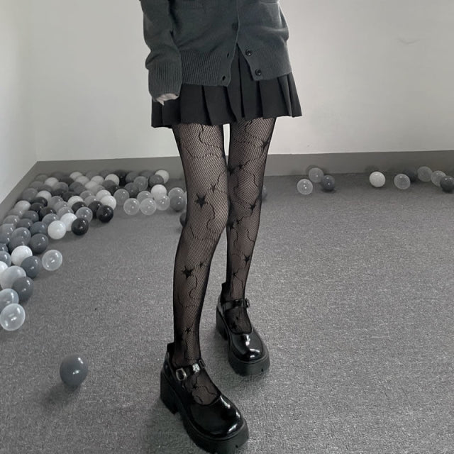 Butterfly Tights Stockings Club Party Fishnet Mesh Pantyhose Anti-Snagging Women Hosiery Calcetines Fish Net Stockings