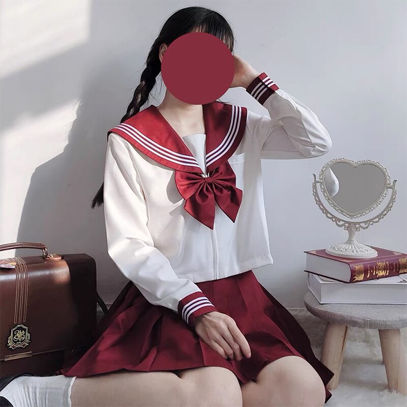 Japanese School uniform s-xxl JK Uniform School Girl Uniform Green Costume Women&#39;s Sexy JK Suit Sailor Jacket Pleated Skirt suit