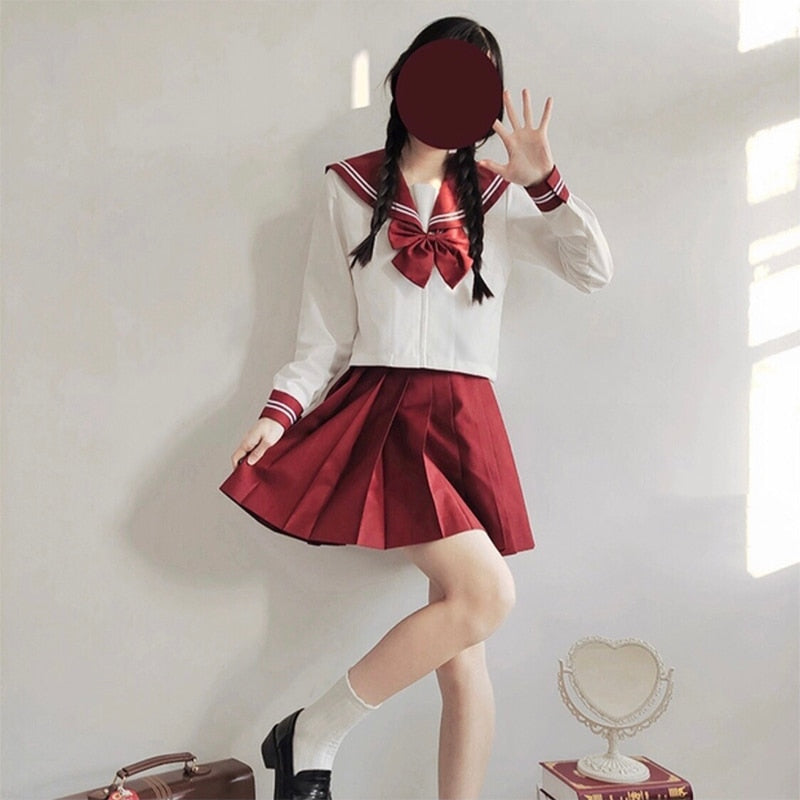 Japanese School uniform s-xxl JK Uniform School Girl Uniform Green Costume Women&#39;s Sexy JK Suit Sailor Jacket Pleated Skirt suit