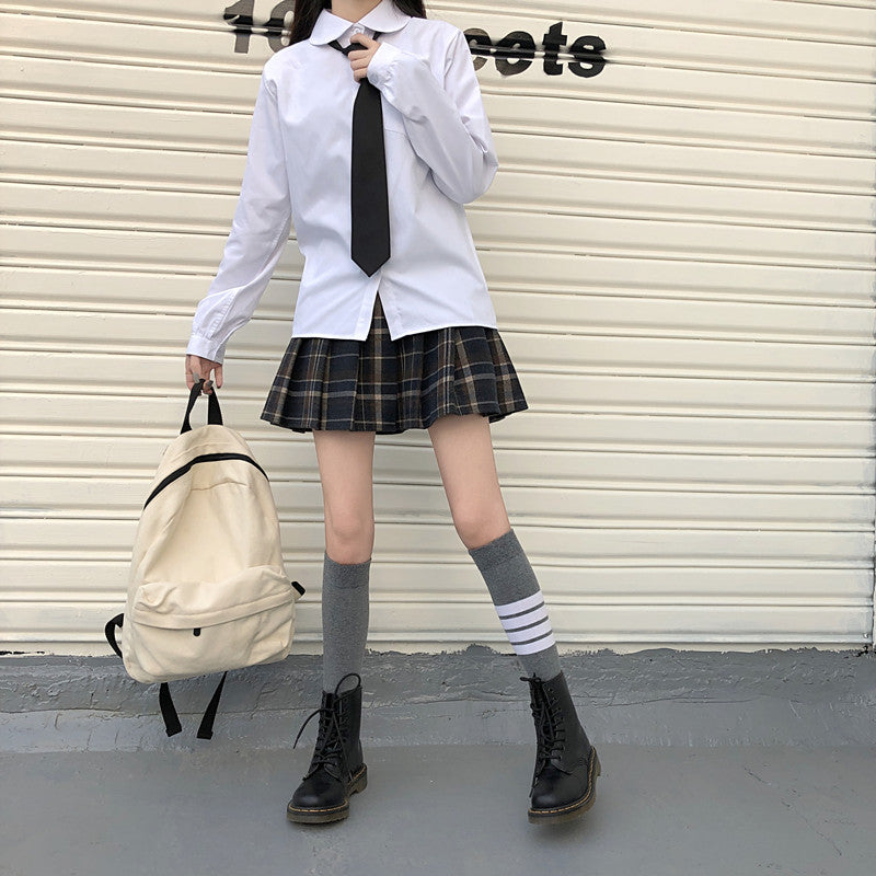 Japanese fashion College jk Loose V-neck Cardigan Sweater Female Outer Wear JK Sweater Coat japanese school uniform