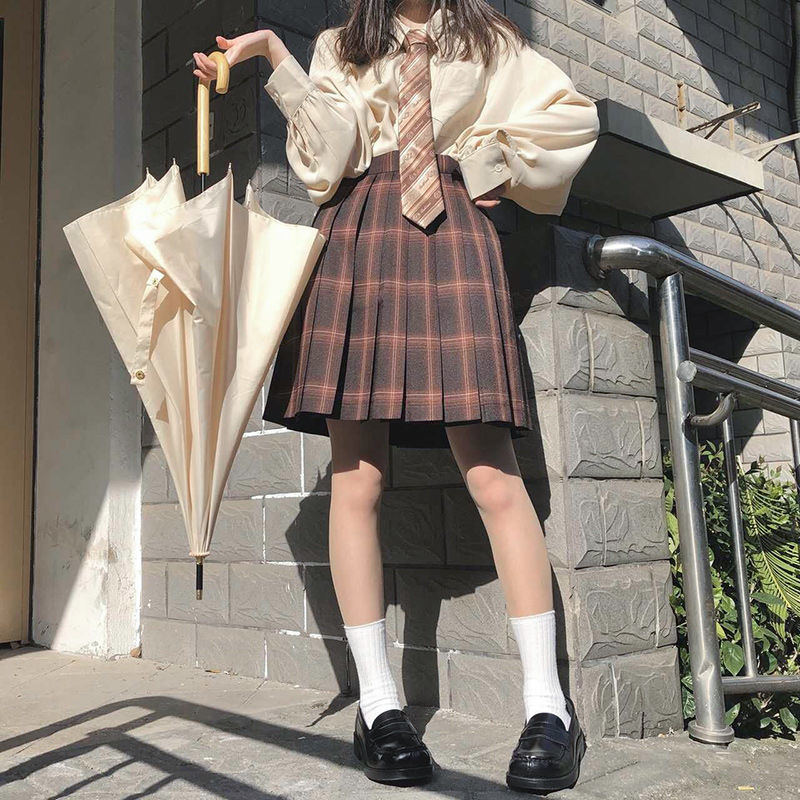 HOUZHOU White Shirt Teen Autumn Soft Girls Japanese Preppy Style Kawaii Jk Uniform Harajuku Long Sleeve Blouse Lolita Women