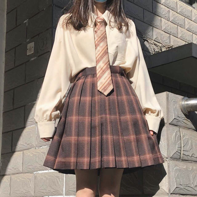 HOUZHOU White Shirt Teen Autumn Soft Girls Japanese Preppy Style Kawaii Jk Uniform Harajuku Long Sleeve Blouse Lolita Women