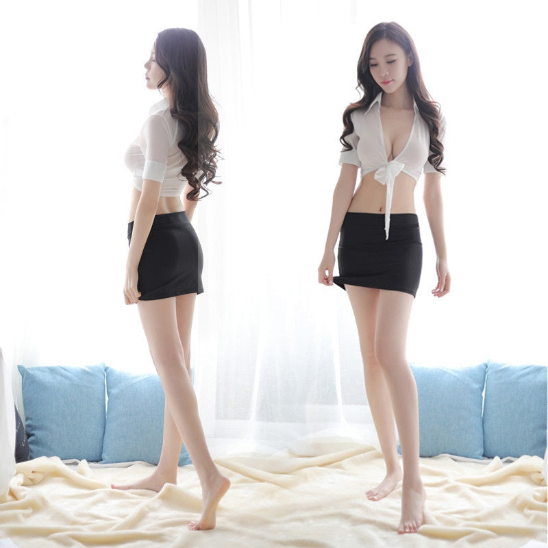 Sexy Policewoman Costume Officer Ladies Roleplay Fancy Dress Adult Cops Flight Attendant Uniform Sexy Skirt for Sex
