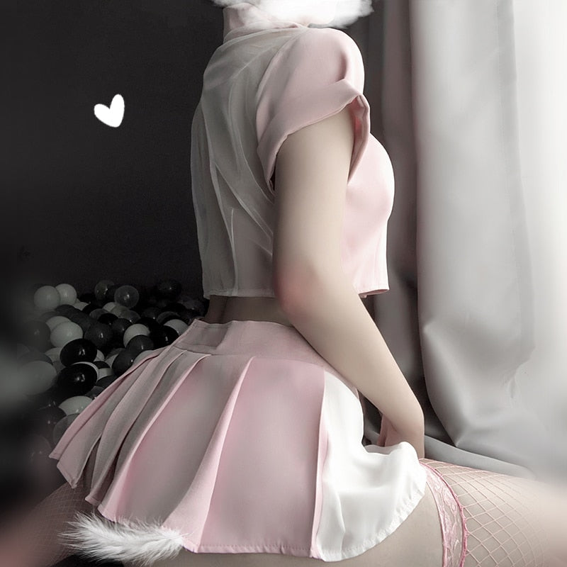 Sexy Cosplay Kawaii Lingerie Nurse Uniform Women Halloween Lovely Lolita Costumes Slutty Clothes Sexy Skirt for Sex Dropshipping