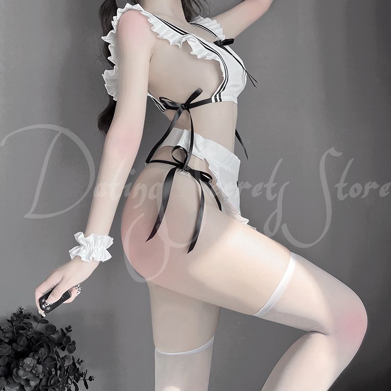 Dating Sexy Cosplay Costumes White Maid Outfit Original Design Japanese Maidservant Kawaii Style Anime Comic Underwear