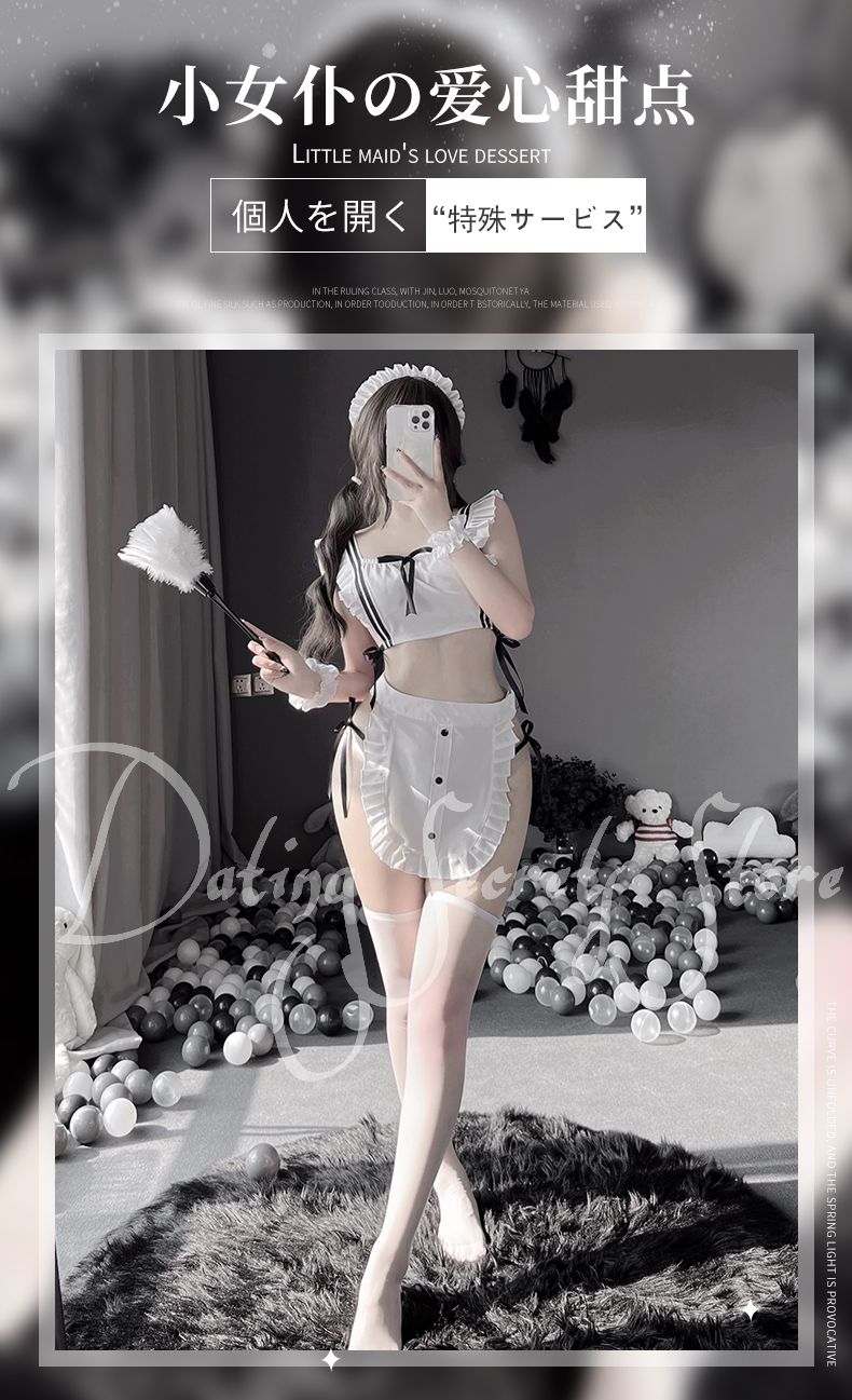 Dating Sexy Cosplay Costumes White Maid Outfit Original Design Japanese Maidservant Kawaii Style Anime Comic Underwear