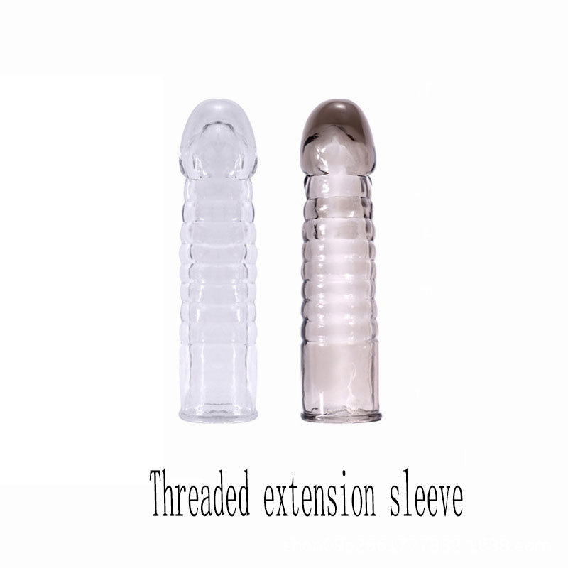 Silicone Penis Enlargement Delayed ejaculation Set Reusable Condom Male Adult Dildo Sex Toy for Men Crystal Spike Sleeve