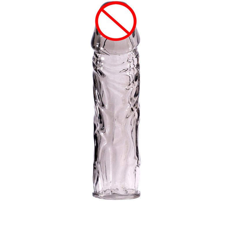 Silicone Penis Enlargement Delayed ejaculation Set Reusable Condom Male Adult Dildo Sex Toy for Men Crystal Spike Sleeve