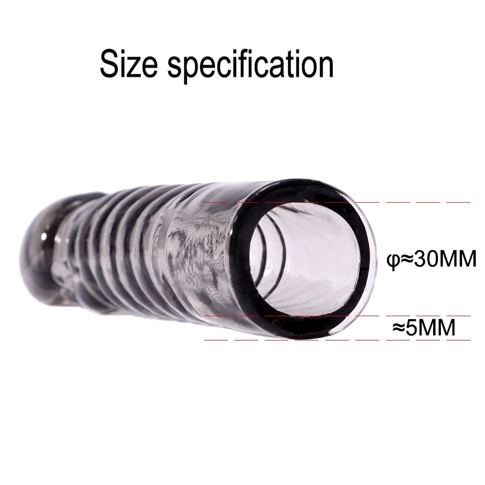 Silicone Penis Enlargement Delayed ejaculation Set Reusable Condom Male Adult Dildo Sex Toy for Men Crystal Spike Sleeve