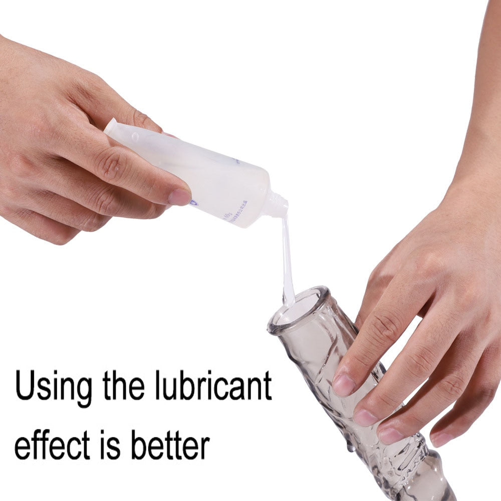 Silicone Penis Enlargement Delayed ejaculation Set Reusable Condom Male Adult Dildo Sex Toy for Men Crystal Spike Sleeve