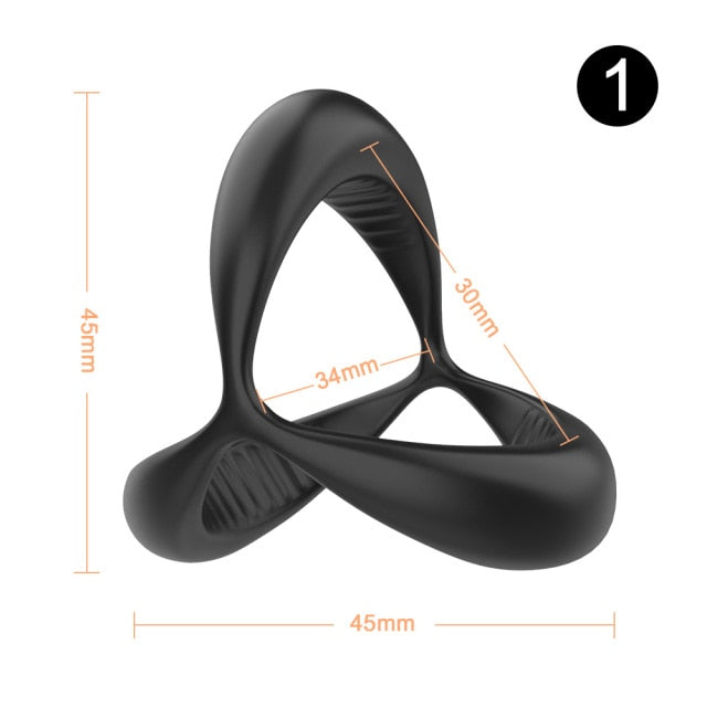 Audlt Male Silicone Cock Ring Locked Sperm Ring Prepuce Blocking Delayed Ejaculation Condoms Enlarger Penis Sex Toys For Men Gay