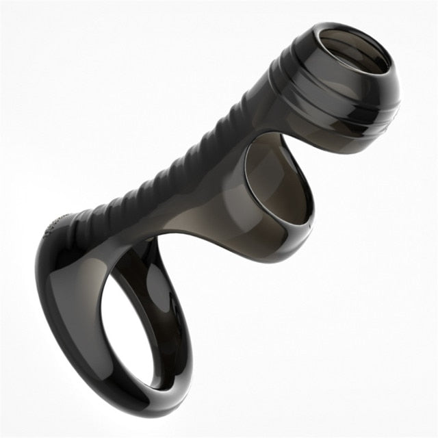 Audlt Male Silicone Cock Ring Locked Sperm Ring Prepuce Blocking Delayed Ejaculation Condoms Enlarger Penis Sex Toys For Men Gay
