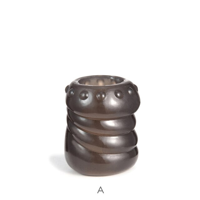 Audlt Male Silicone Cock Ring Locked Sperm Ring Prepuce Blocking Delayed Ejaculation Condoms Enlarger Penis Sex Toys For Men Gay