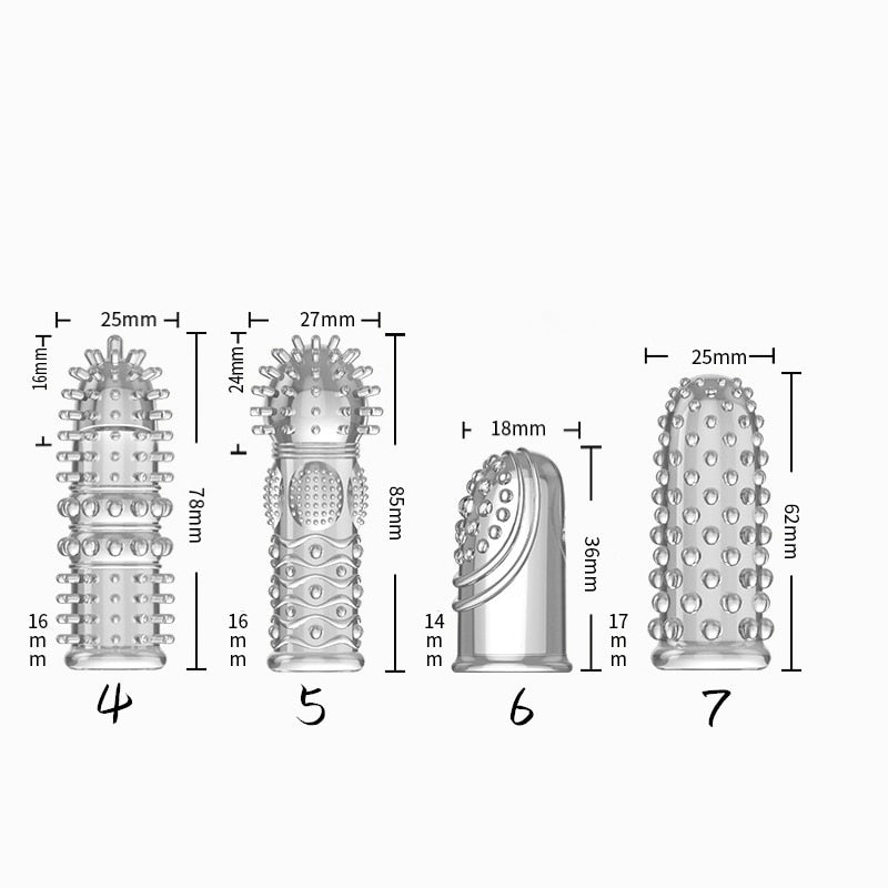 G Point Stimulation Finger Sleeves Clitoris Massage Sex Toys For Woman Gay Penis Sleeve Sex Delay Reusable Condom