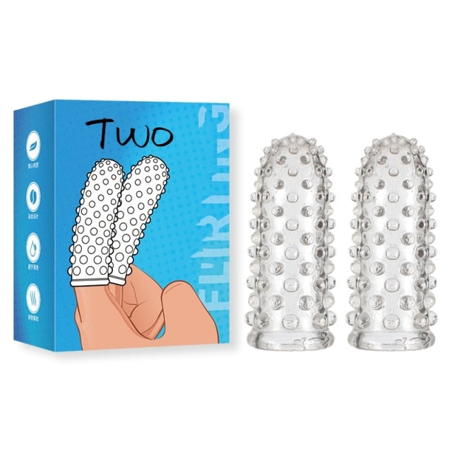G Point Stimulation Finger Sleeves Clitoris Massage Sex Toys For Woman Gay Penis Sleeve Sex Delay Reusable Condom