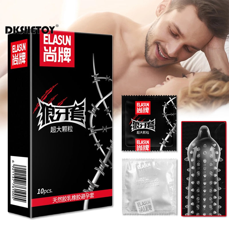 Natural Latex Condom for me Lubrication Delay Dot long Sex Ultra Thin dotted Condom Contraception intimate Adults Sex Toys FB