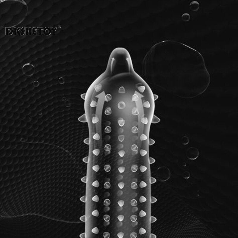 Natural Latex Condom for me Lubrication Delay Dot long Sex Ultra Thin dotted Condom Contraception intimate Adults Sex Toys FB