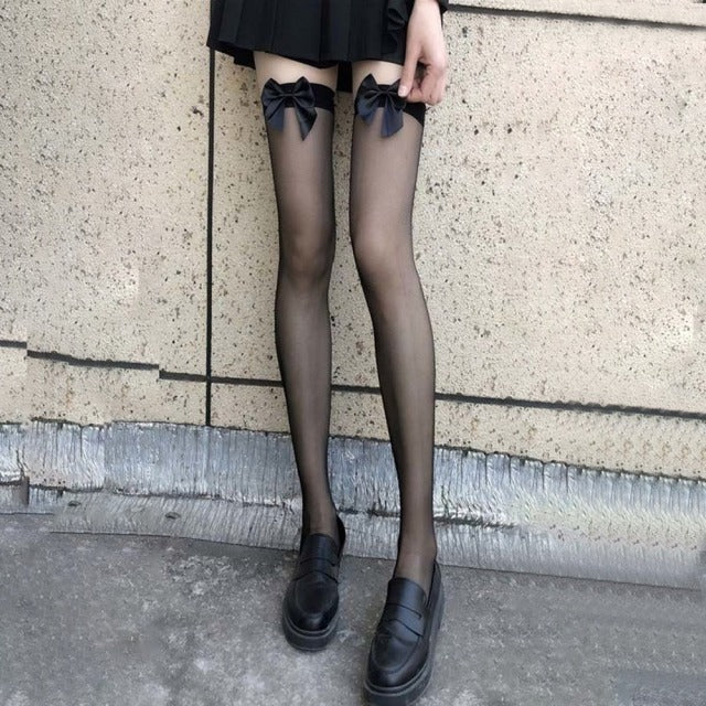 Sexy Fishnet Stockings Hollow Out Woman Socks Transparent Sexy Knee High Socks Kawaii Long Socks Korean Style Gothic