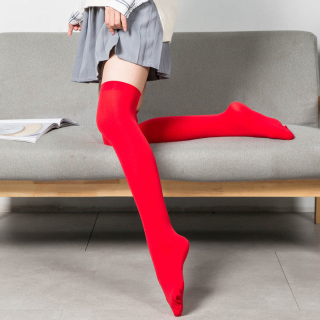 Thigh High Stockings Over Knee Socks Velvet Stretch Stocking Long Socks High Socks Sexy Women Tights Socks 52cm