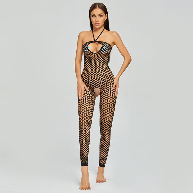 Sexy Mesh Fishnet Bodystockings For Women Erotic Lingerie Sexy Open Crotch Bra Teddies Bodysuits Female Sexy Porno Underwear
