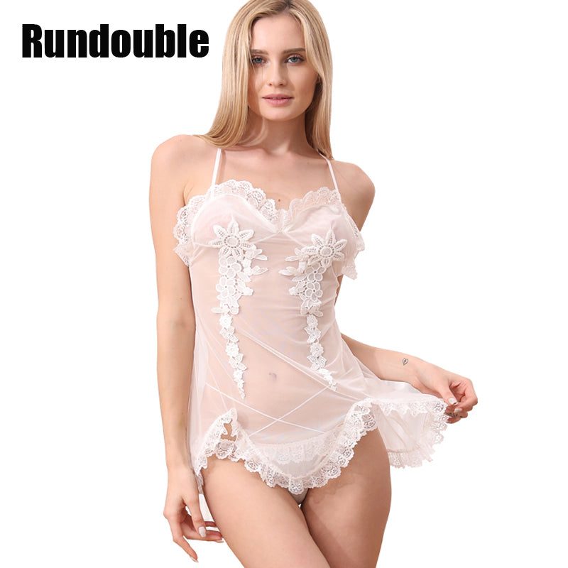 Sexy Lingerie Women Temptation Bride Honeymoon Nightgown Embroidery Ultra Short Sleepwear Night Dress Young Girls Sleep Dress