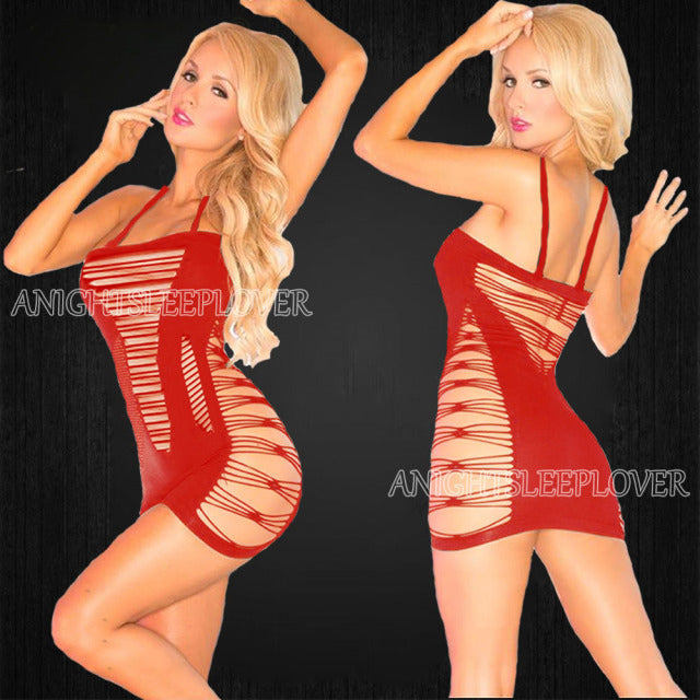 Porno Sexi Women Lingerie Dress Fishnet Hot Vestido Sexy Erotic Underwear Baby Doll Costumes Catsuit Transparent Night Dresses
