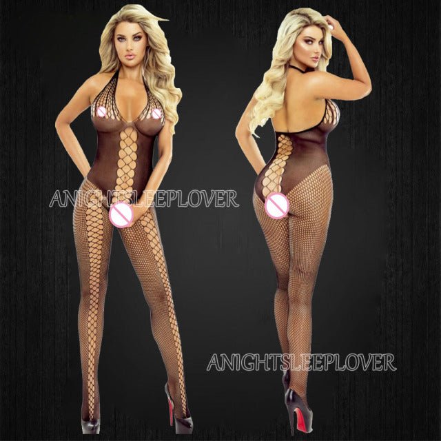 Porno Sexi Women Lingerie Dress Fishnet Hot Vestido Sexy Erotic Underwear Baby Doll Costumes Catsuit Transparent Night Dresses
