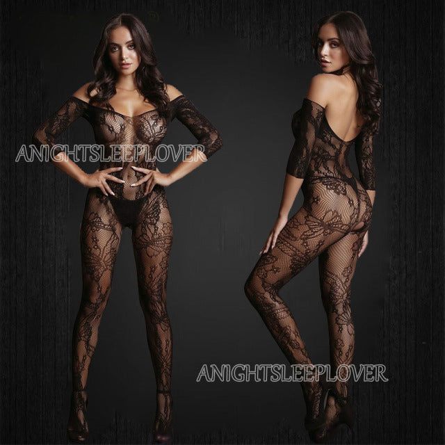 Porno Sexi Women Lingerie Dress Fishnet Hot Vestido Sexy Erotic Underwear Baby Doll Costumes Catsuit Transparent Night Dresses