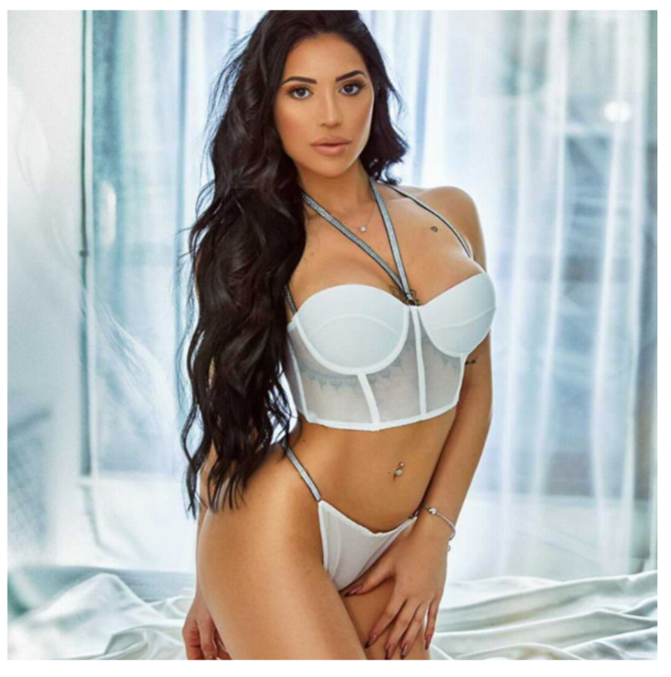 Sexy See Through Corset Push up Bra set 3 Pieces Bra+panty+garter Underwire Lingerie