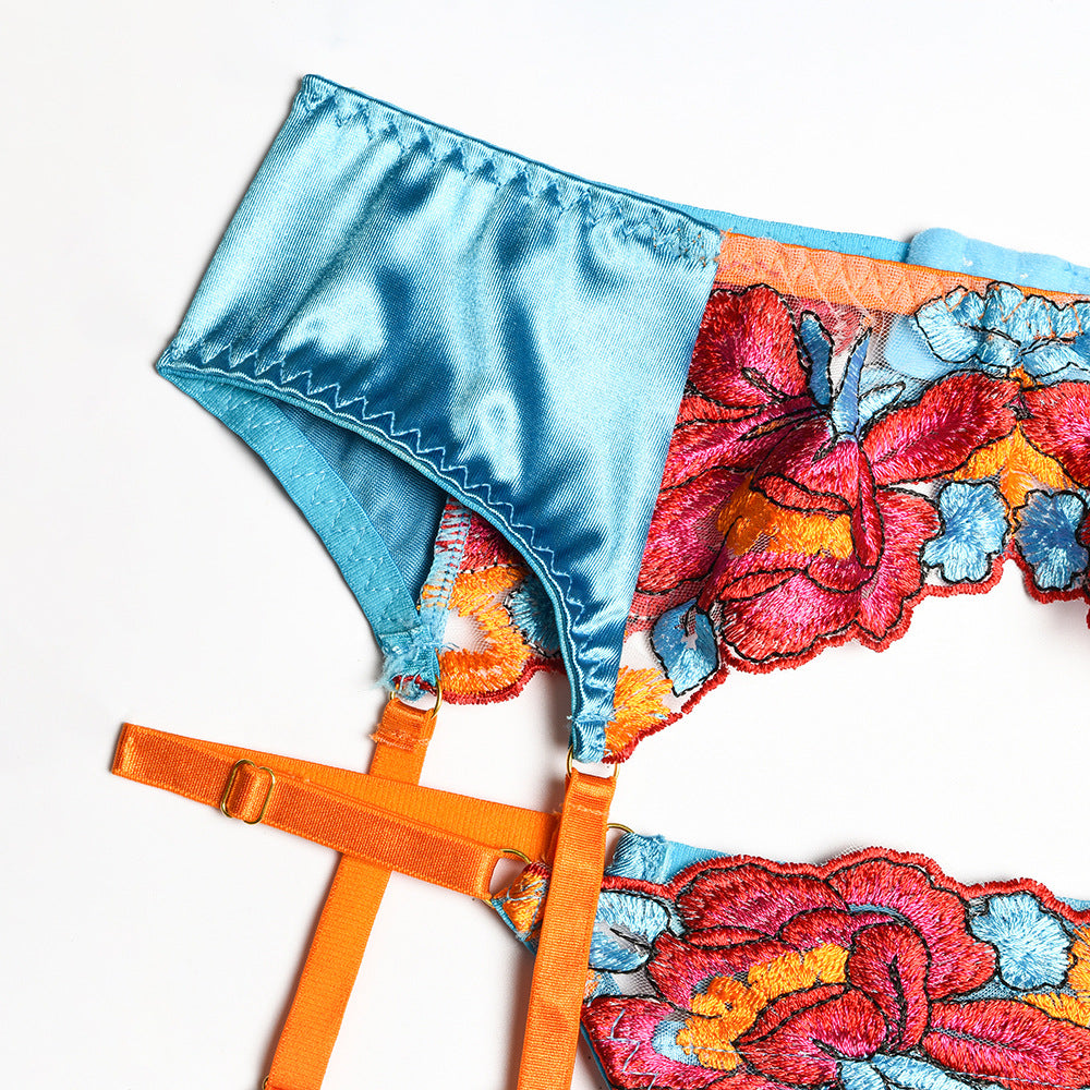 Transpar Woman Sexy Lingeri Set Sexi 3-Pieces  Sexi Woman Erot Lingeri Sexi Set Woman Sexi Garter  Costum Bra