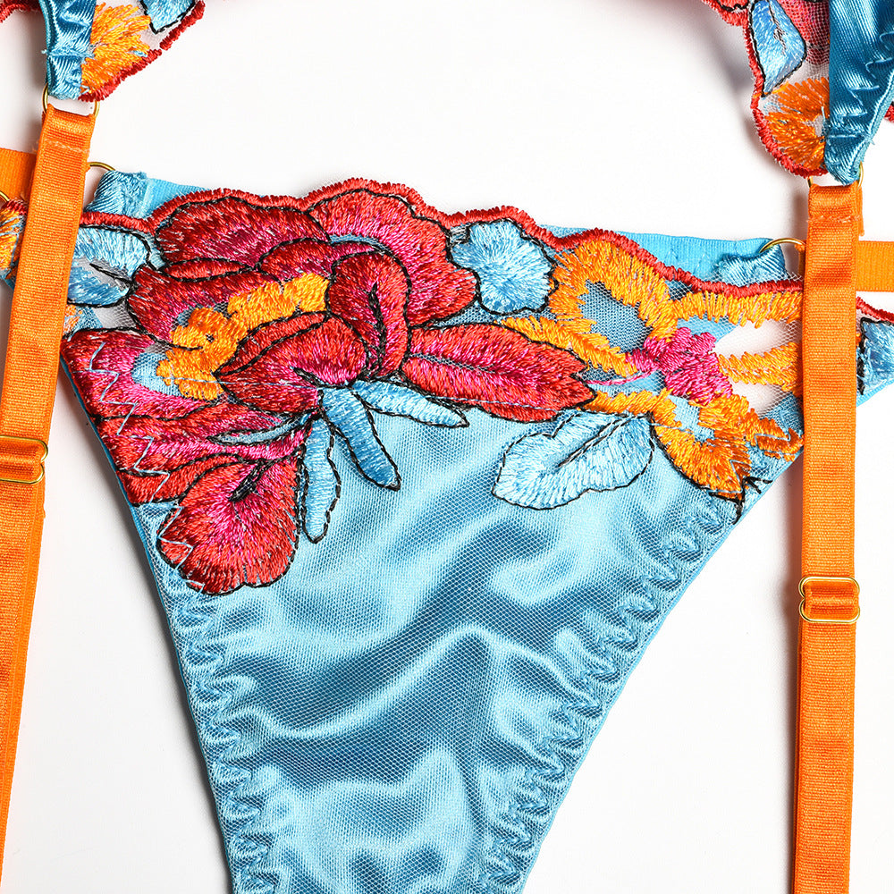 Transpar Woman Sexy Lingeri Set Sexi 3-Pieces  Sexi Woman Erot Lingeri Sexi Set Woman Sexi Garter  Costum Bra