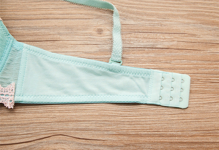 Women Push Up Bra Set Lace Seamless Bralette Cotton Underwear Wire Free Sweet Girl Students Lingerie With Panties