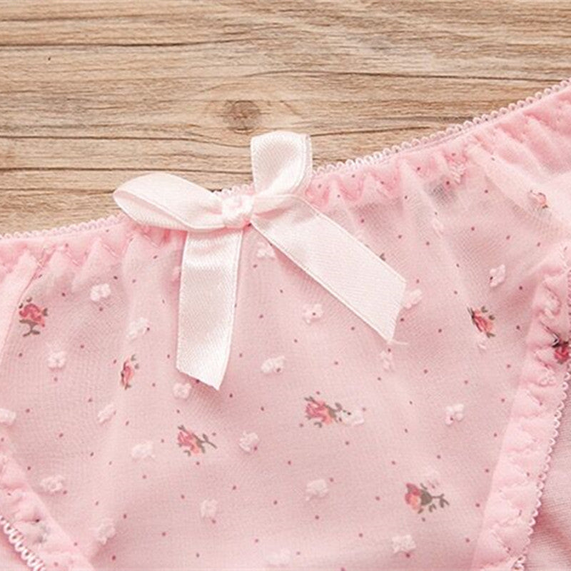 Teen Girls Bras and Panty Set Puberty Girls Lace Dot Cotton Underwear Set Bra Teenage Underwear Small Breast Bra