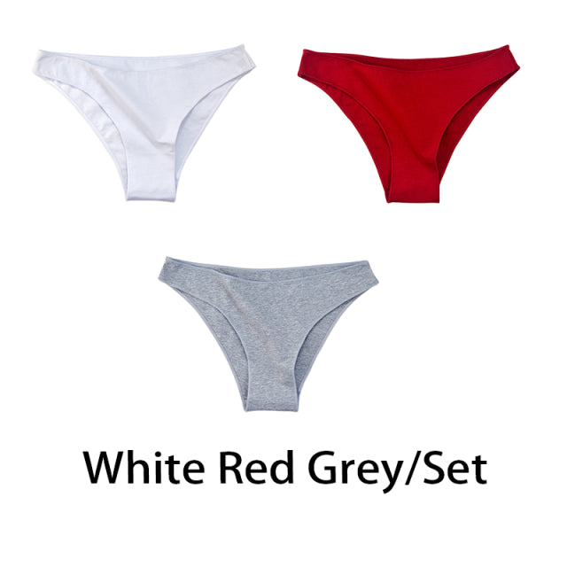 3PCS/Set Women Cotton Seamless Panties for Female Low Waist Underwear Panty Sexy Colorful Striped Lingerie NKT2113
