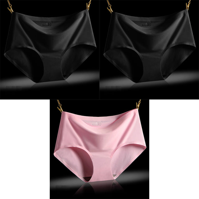 BZEL 3Pcs/lot Sexy Women&#39;s Seamless Panties Set Underwear Comfort Briefs Low Waist Female Solid Panty Women&#39;s Intimates Tanga