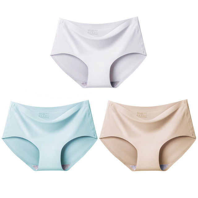 BZEL 3Pcs/lot Sexy Women&#39;s Seamless Panties Set Underwear Comfort Briefs Low Waist Female Solid Panty Women&#39;s Intimates Tanga