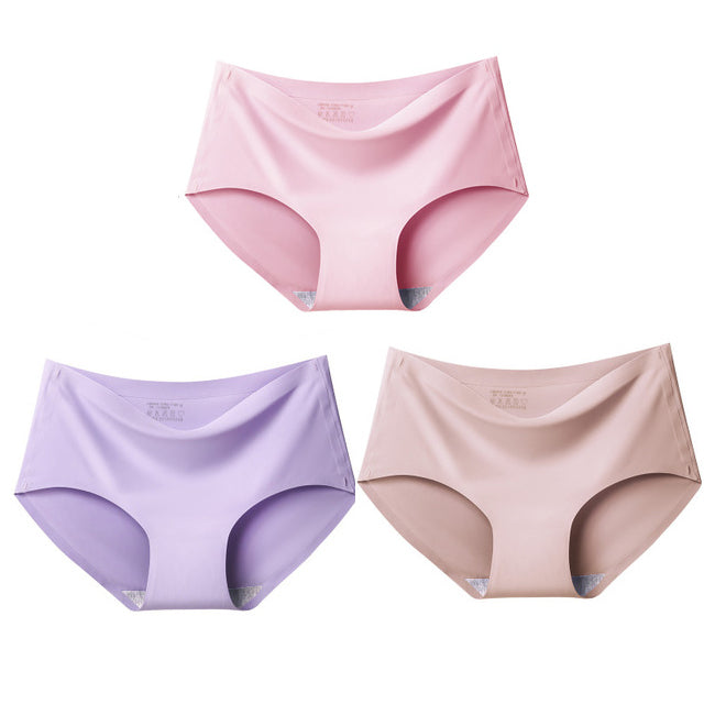 BZEL 3Pcs/lot Sexy Women&#39;s Seamless Panties Set Underwear Comfort Briefs Low Waist Female Solid Panty Women&#39;s Intimates Tanga