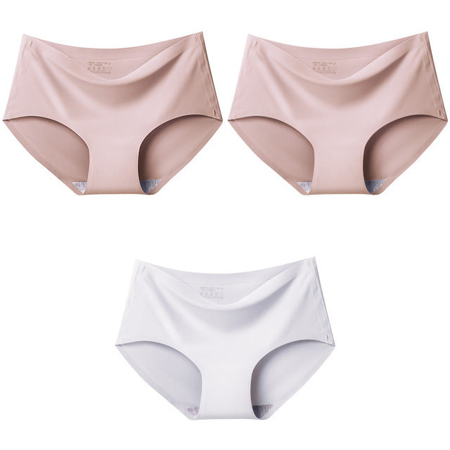 BZEL 3Pcs/lot Sexy Women&#39;s Seamless Panties Set Underwear Comfort Briefs Low Waist Female Solid Panty Women&#39;s Intimates Tanga