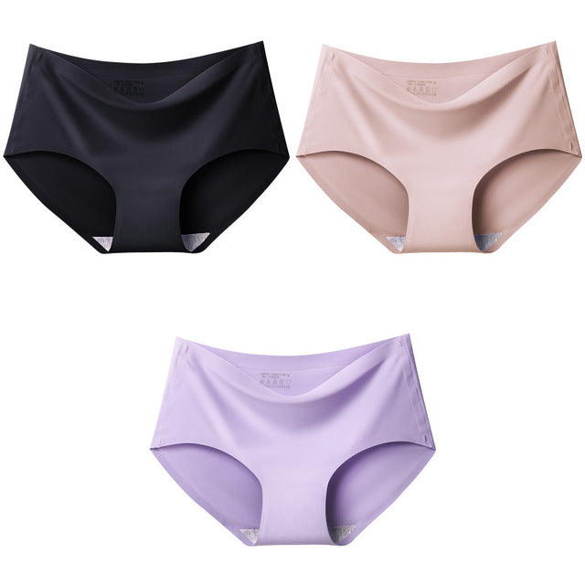 BZEL 3Pcs/lot Sexy Women&#39;s Seamless Panties Set Underwear Comfort Briefs Low Waist Female Solid Panty Women&#39;s Intimates Tanga