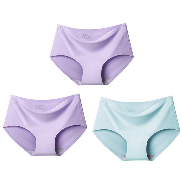 BZEL 3Pcs/lot Sexy Women&#39;s Seamless Panties Set Underwear Comfort Briefs Low Waist Female Solid Panty Women&#39;s Intimates Tanga