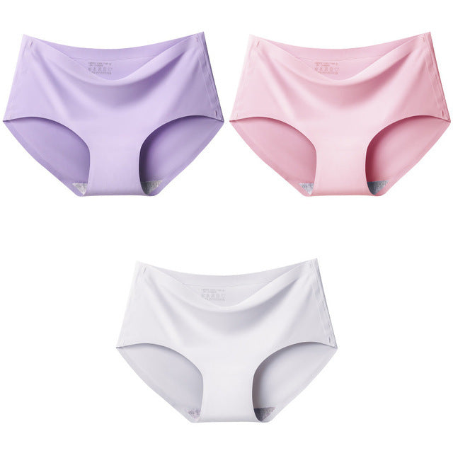 BZEL 3Pcs/lot Sexy Women&#39;s Seamless Panties Set Underwear Comfort Briefs Low Waist Female Solid Panty Women&#39;s Intimates Tanga