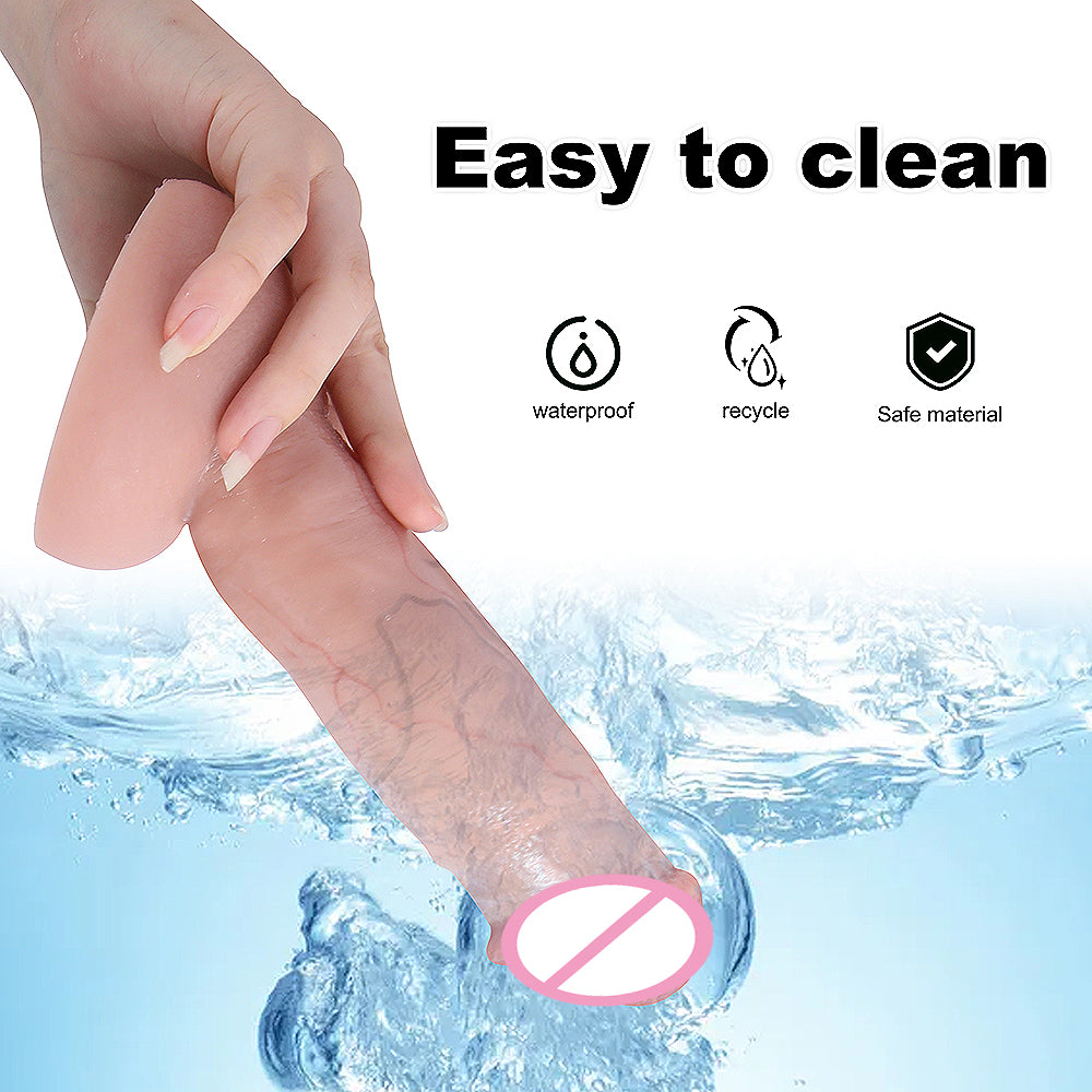 Skin Feel Realistic Rubber Dildo Lesbian Masturbators Silicone Dick Big Suction Cup Penis Anal Plug Sex Toy for Men Women