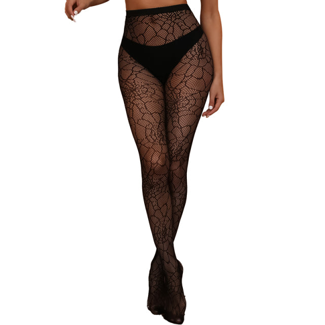 Women Sexy Body Stocking Lace Soft Top Thigh High Stockings + Suspender Garter Belt Over Knee Pantyhose Floral