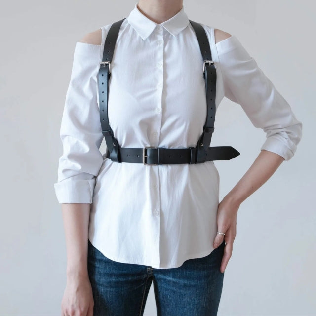 Women Sexy Garters faux Leather Women Body Bondage Cage Sculpting Harness Waist Belt Straps Suspenders Goth Harajuku Belt