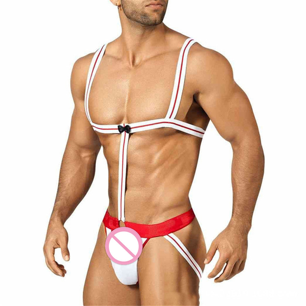 Sexy lingerie Panties Briefs Men sexy underwear nightclub DS clothing collar dance wear men panties hot costumes intimate