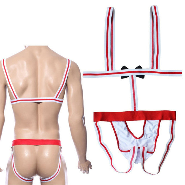 Sexy lingerie Panties Briefs Men sexy underwear nightclub DS clothing collar dance wear men panties hot costumes intimate