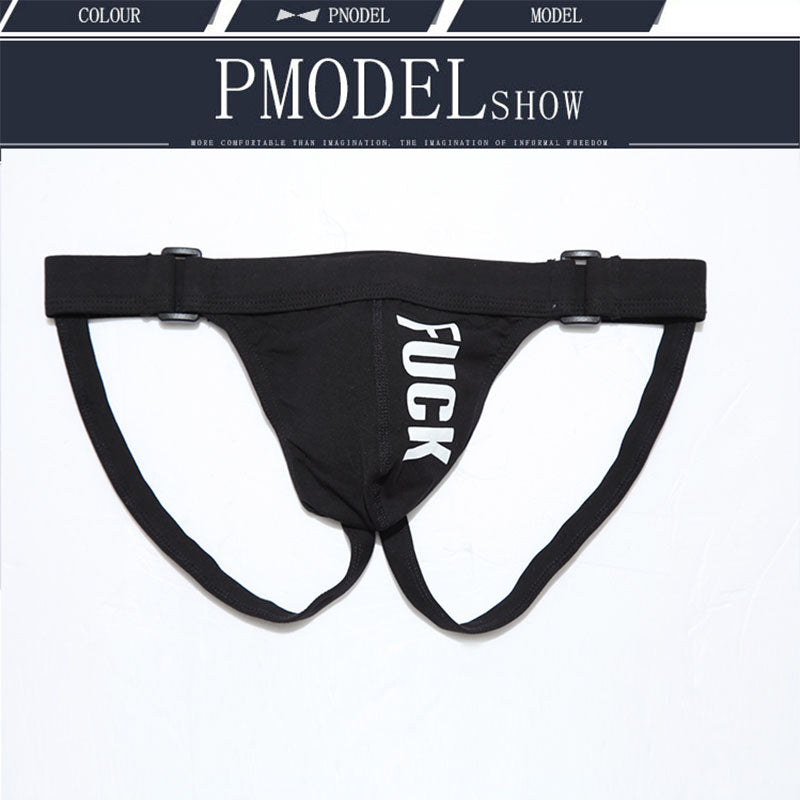 Jockstrap Gay Mens Thong Underwear Letters Fashion String Homme Sexy Men Underwear open Thong And G Strings Cotton Gay