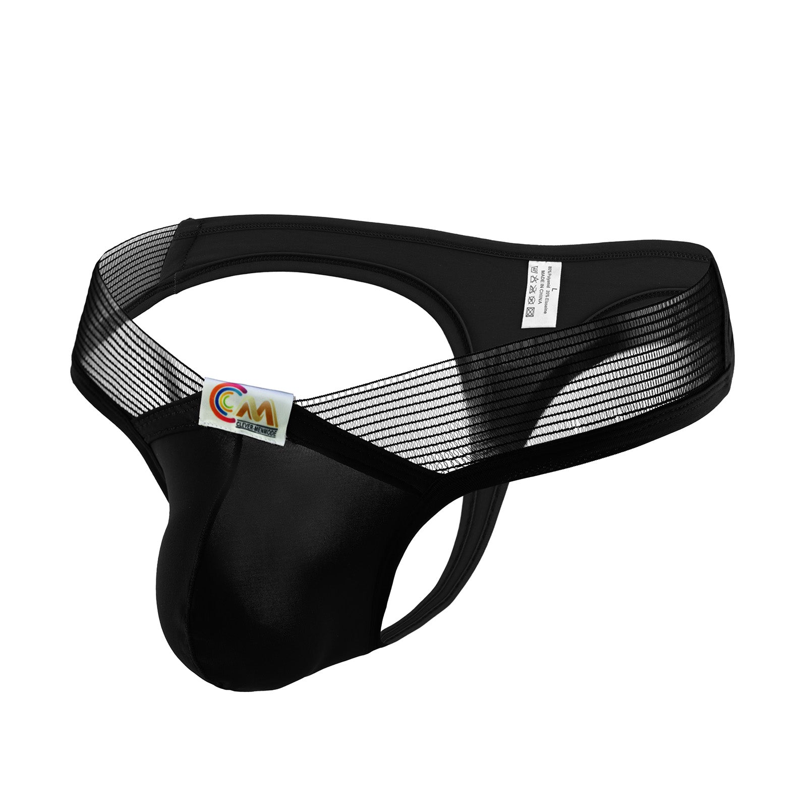 Men Underpants Sexy Underwear T-back Ice Silk Thongs Male Panties G Strings hombre Penis Pouch Briefs Transparent Waistband